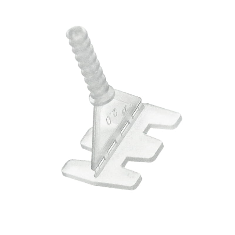 System poziomowania płytek glazury klipsy nakręcane 2mm – 100 sztuk